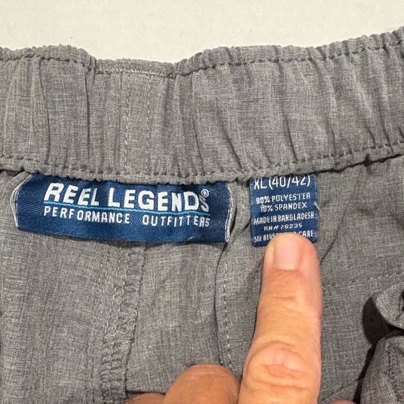 Reel Legends Performance Conversion Pants To Shorts Mens Grey Size XL 40/42 - Picture 8 of 8